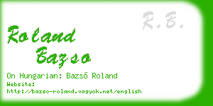 roland bazso business card